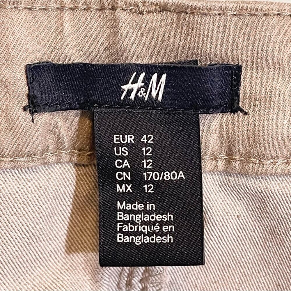 H&M Women's Tan Slim Fit Skinny Pants size 12 - Picture 9 of 11